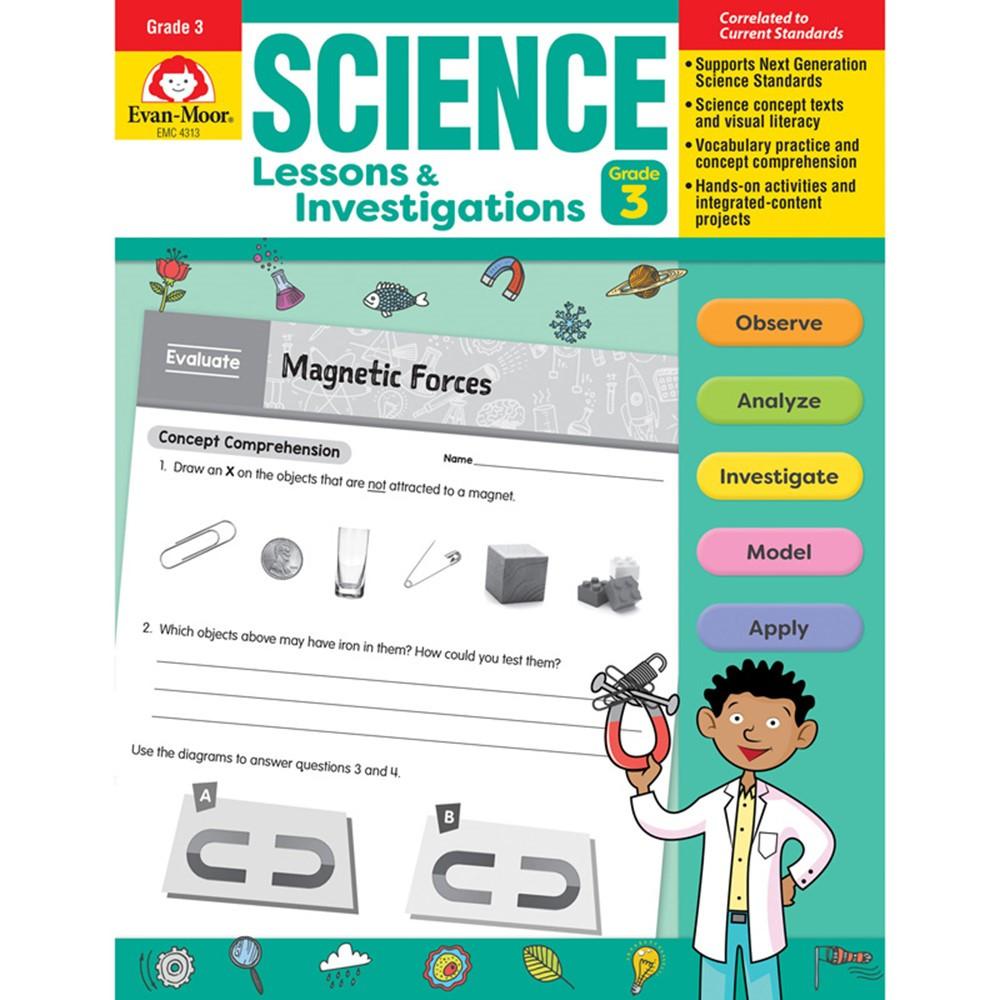 Science Lessons and Investigations, Grade 3 - EMC4313 | Evan-Moor | Activity Books & Kits