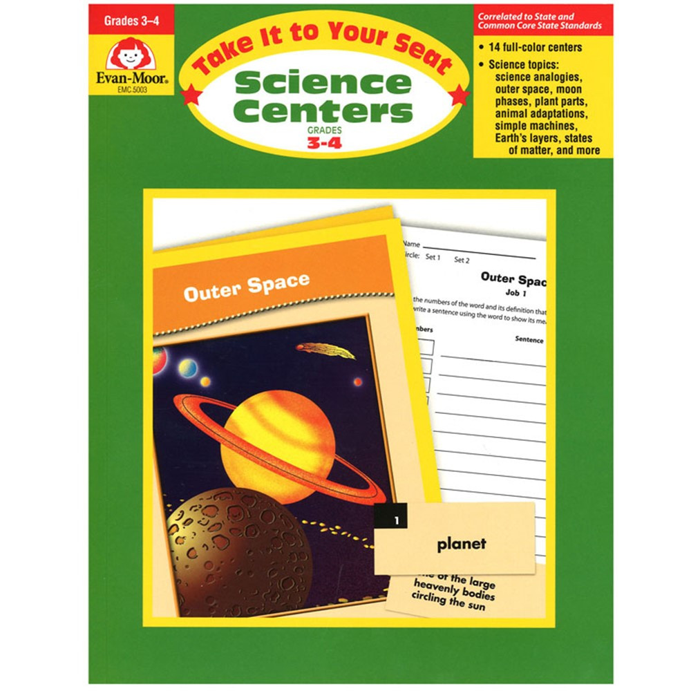 EMC5003 - Take It To Your Seat Science Centers Gr 3-4 in Activity Books & Kits