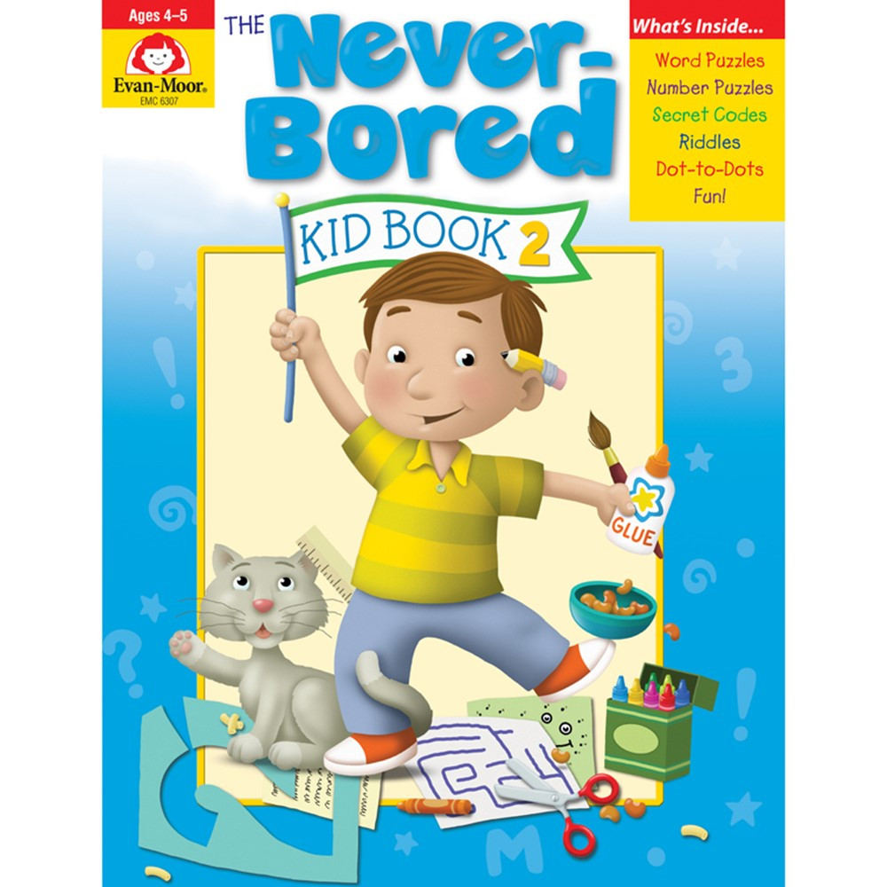 EMC6307 - Neverbored Kid Book 2 Ages 4-5 in Skill Builders