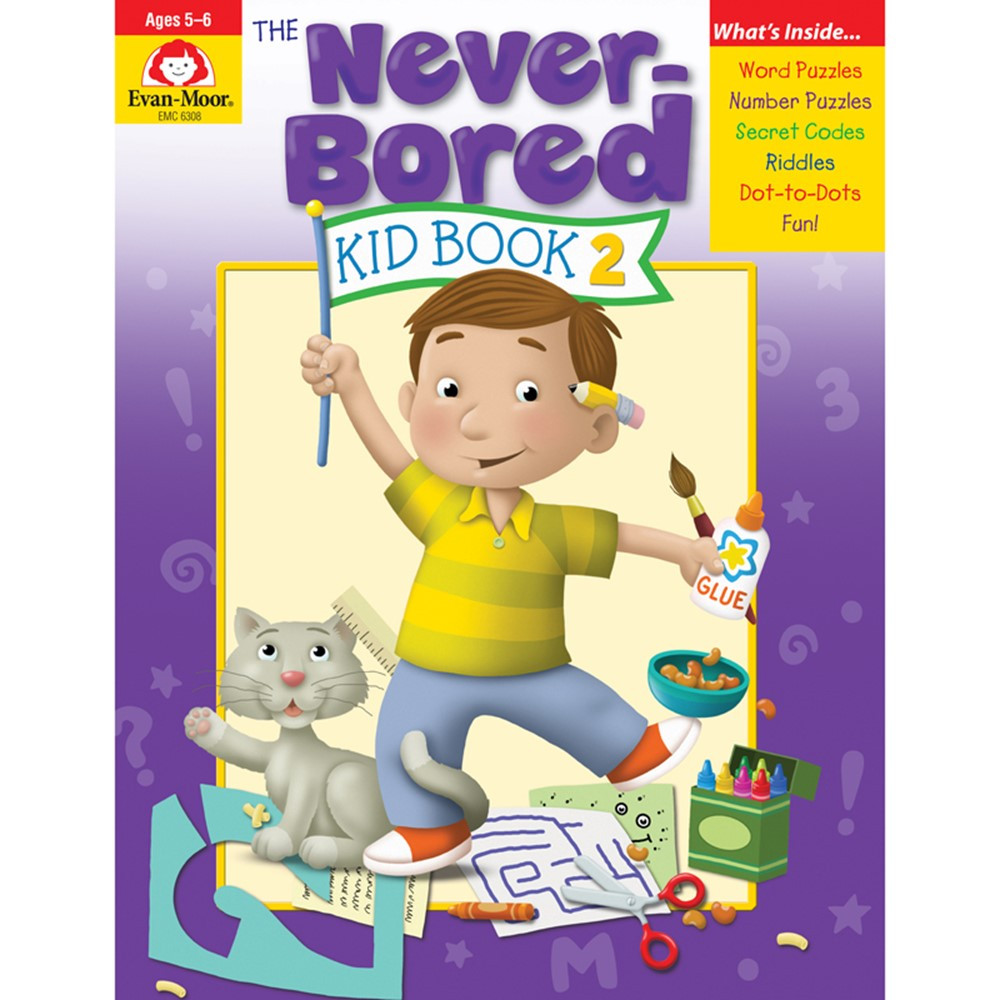 EMC6308 - Neverbored Kid Book 2 Ages 5-6 in Skill Builders