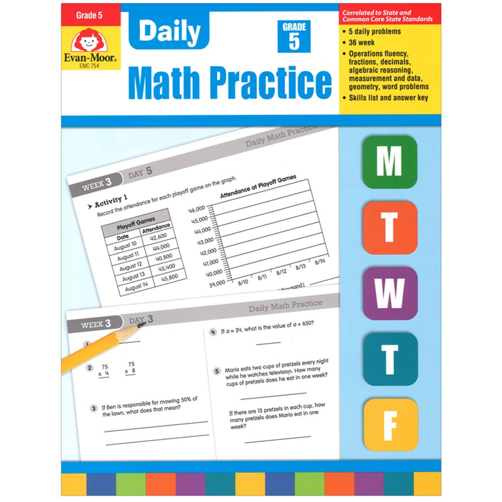 EMC754 - Daily Math Practice Gr 5 in Activity Books