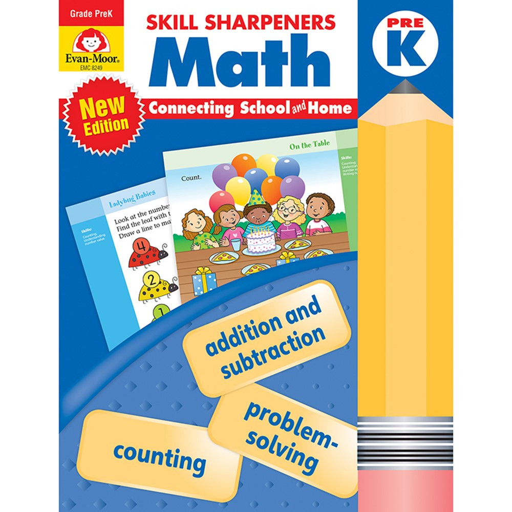 Skill Sharpeners: Math, Grade PreK - EMC8249 | Evan-Moor | Activity Books