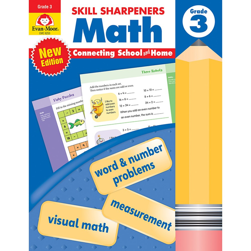 Skill Sharpeners: Math, Grade 3 - EMC8253 | Evan-Moor | Activity Books