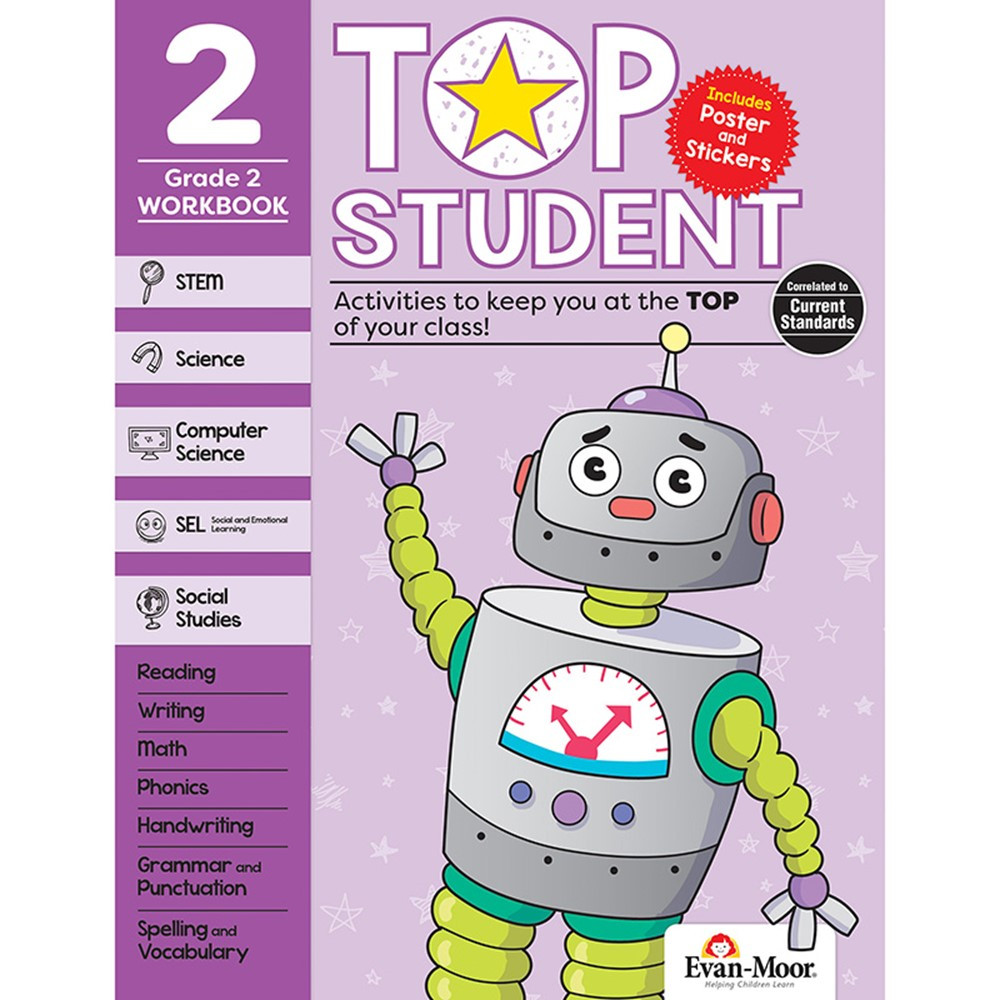 Top Student Activity Book, Grade 2 - EMC9322 | Evan-Moor | Activity Books