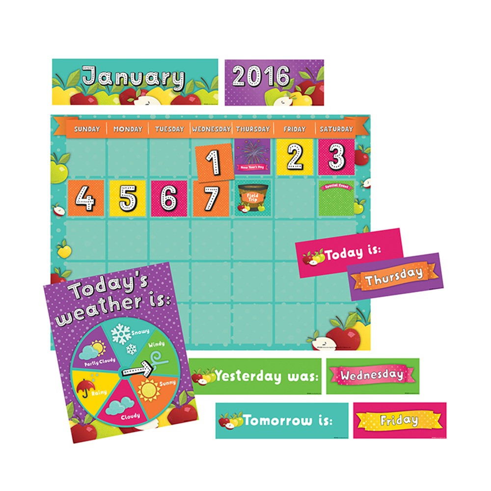 Awesome Apples Calendar Kit - EP-2428 | Teacher Created Resources | Classroom Decorations,Calendars