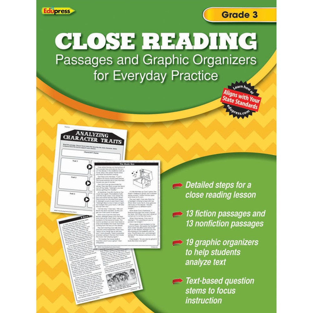 Close Reading Practice Book Gr 3 - EP-2561 | Teacher Created Resources