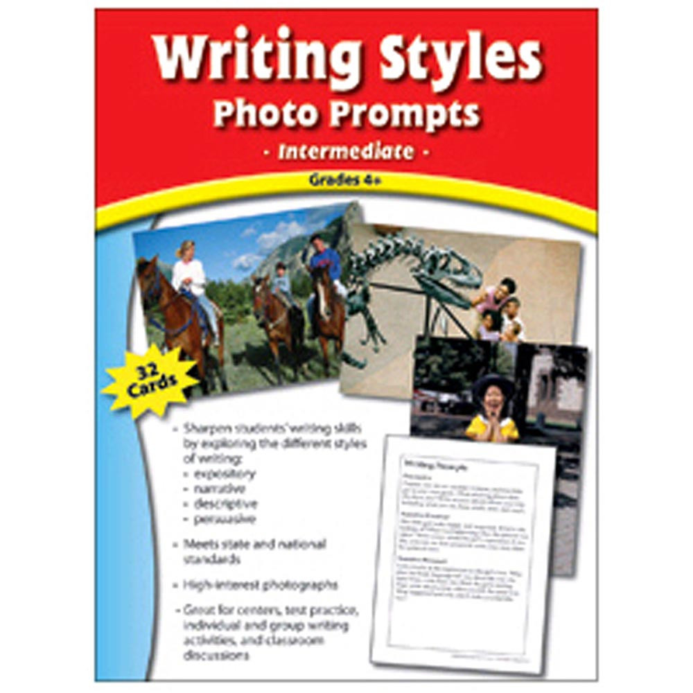 EP-3031 - Writing Styles Photo Prompts Gr 4 & Up Mid Level Writing Prompts in Writing Skills