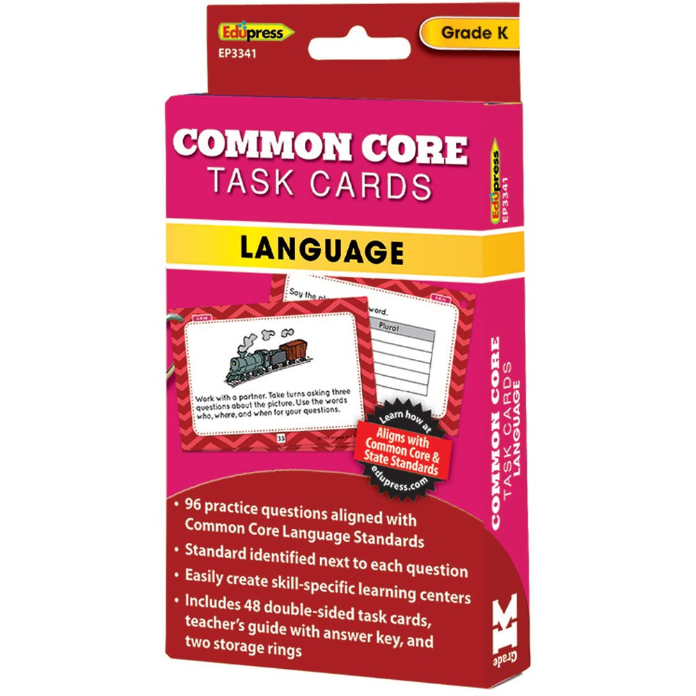 EP-3341 - Common Core Task Cards Lang Gr K in Language Skills
