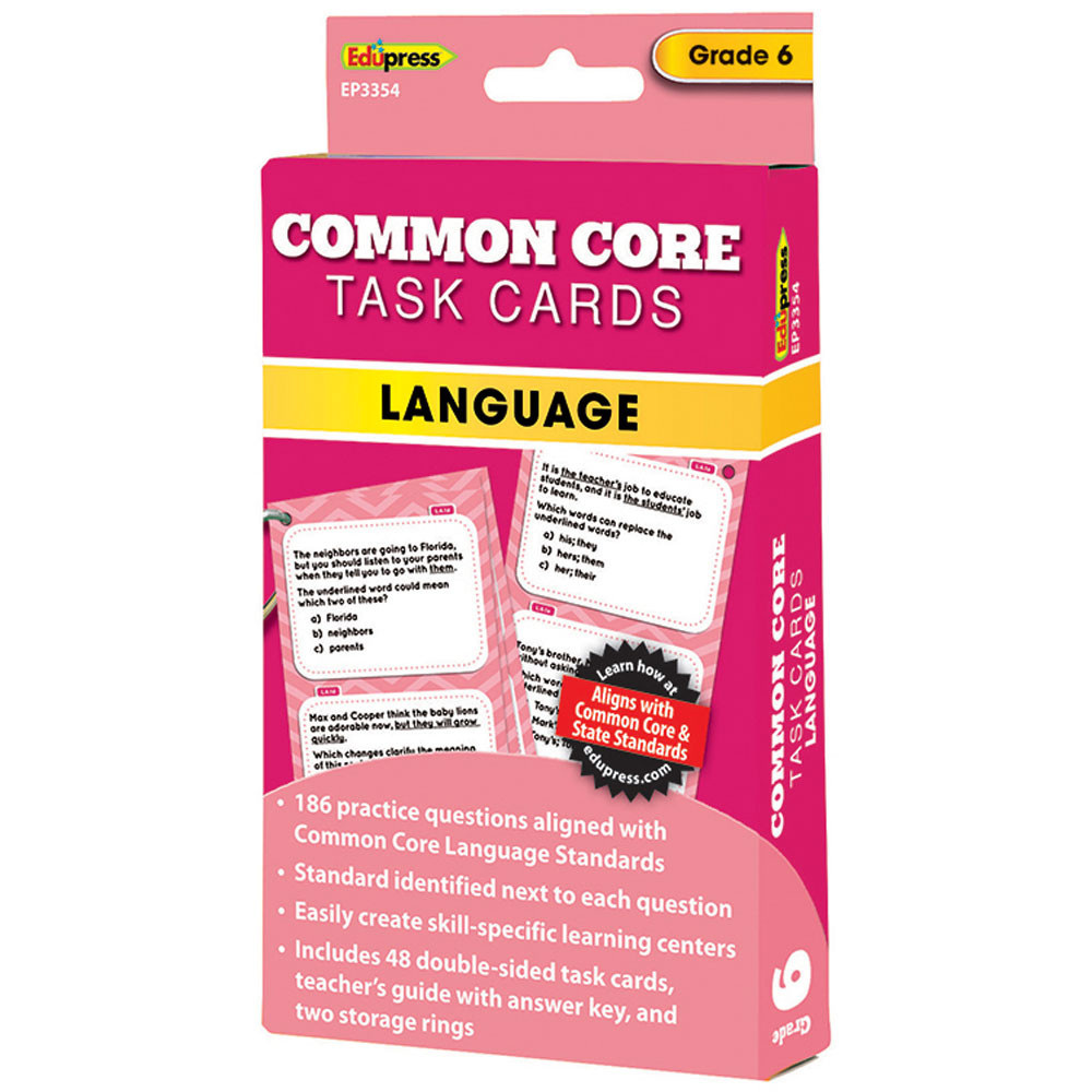 EP-3354 - Gr 6 Common Core Language Task Cards in Language Arts