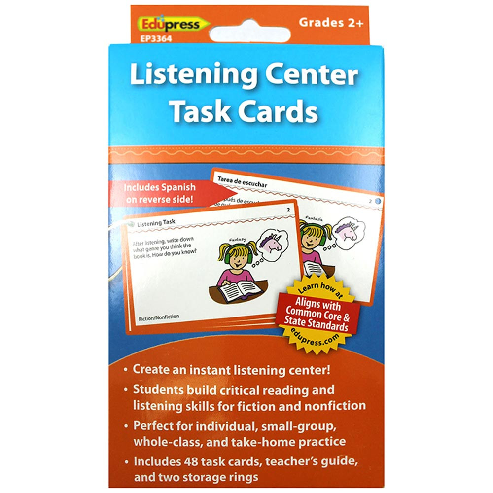 EP-3364 - Listening Center Task Cards Gr 2 And Up in Comprehension
