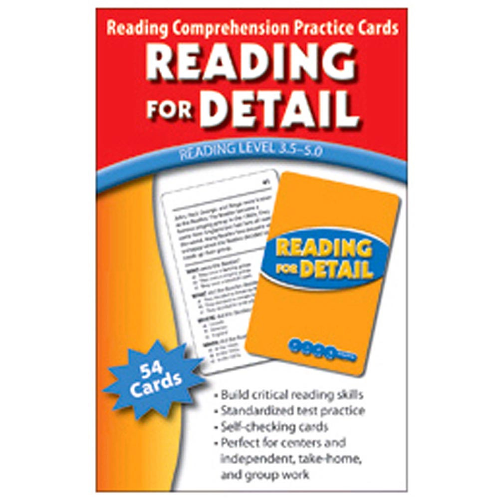 EP-3405 - Reading For Detail Practice Cards Reading Levels 5.0-6.5 in Reading Skills