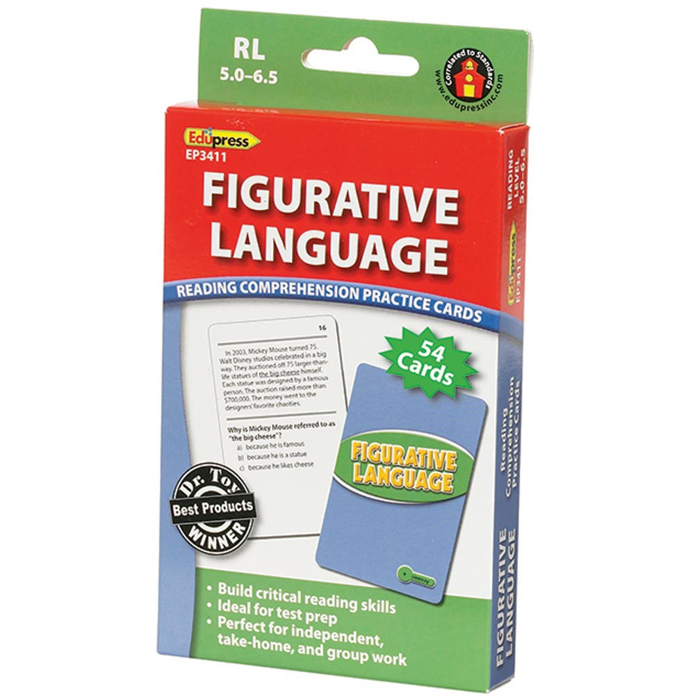 EP-3411 - Figurative Language Practice Cards Reading Levels 5.0-6.5 in Comprehension
