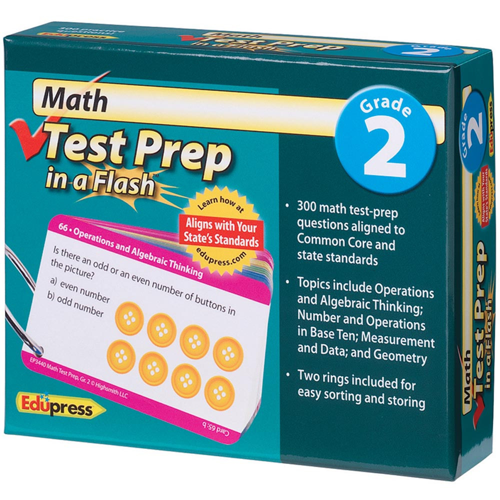 EP-3440 - Math Test Prep In A Flash Gr 2 in Math