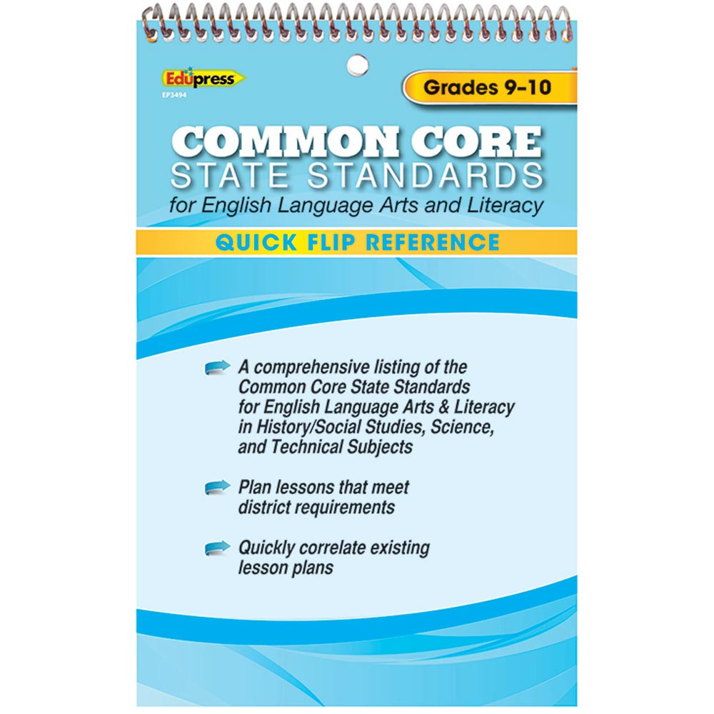 EP-3494 - Quick Flip Reference For Common Core State Standards Gr 9 - 10 in Cross-curriculum Resources