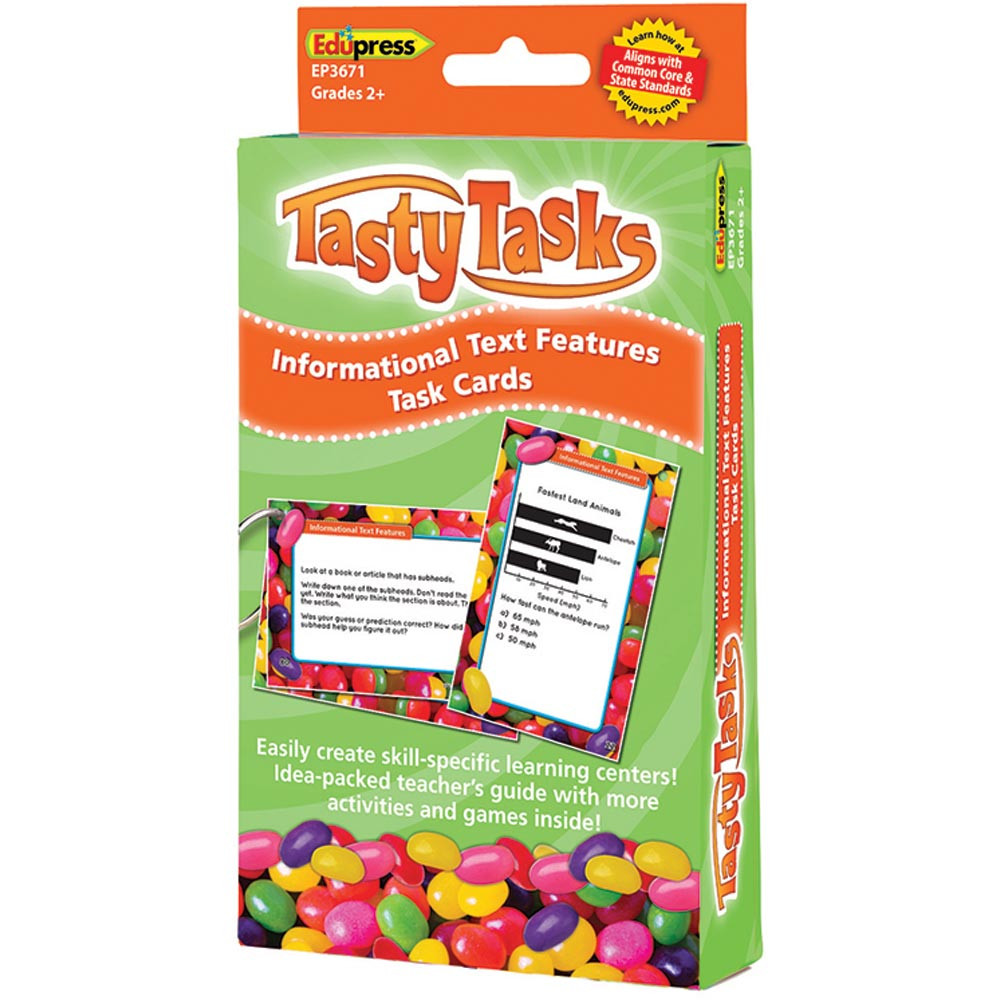 EP-3671 - Informational Text Language Arts Tasty Task Cards in Comprehension