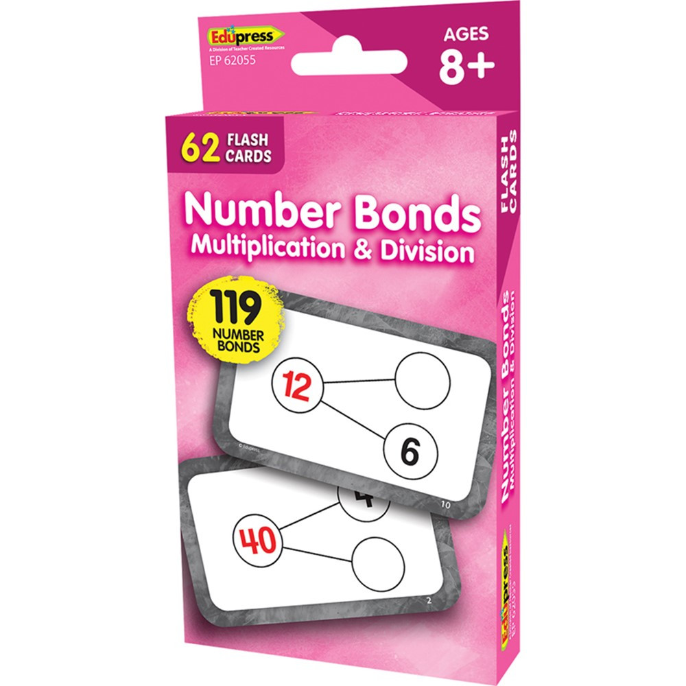 Number Bonds - Multiplication and Division Flash Cards - EP-62055 | Teacher Created Resources | Flash Cards