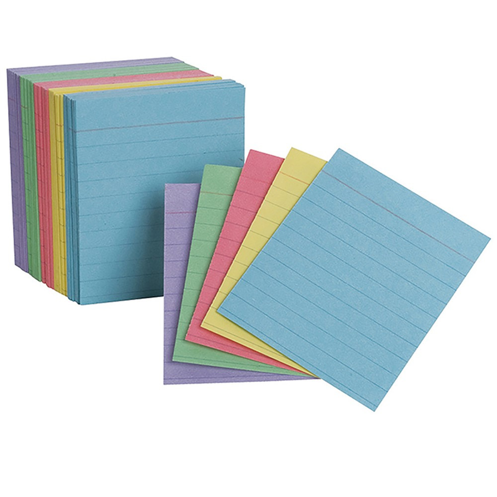 Mini Index Cards, 3" x 2.5", Ruled, Assorted Colors, 200 Per Pack - ESS10010 | Tops Products | Index Cards