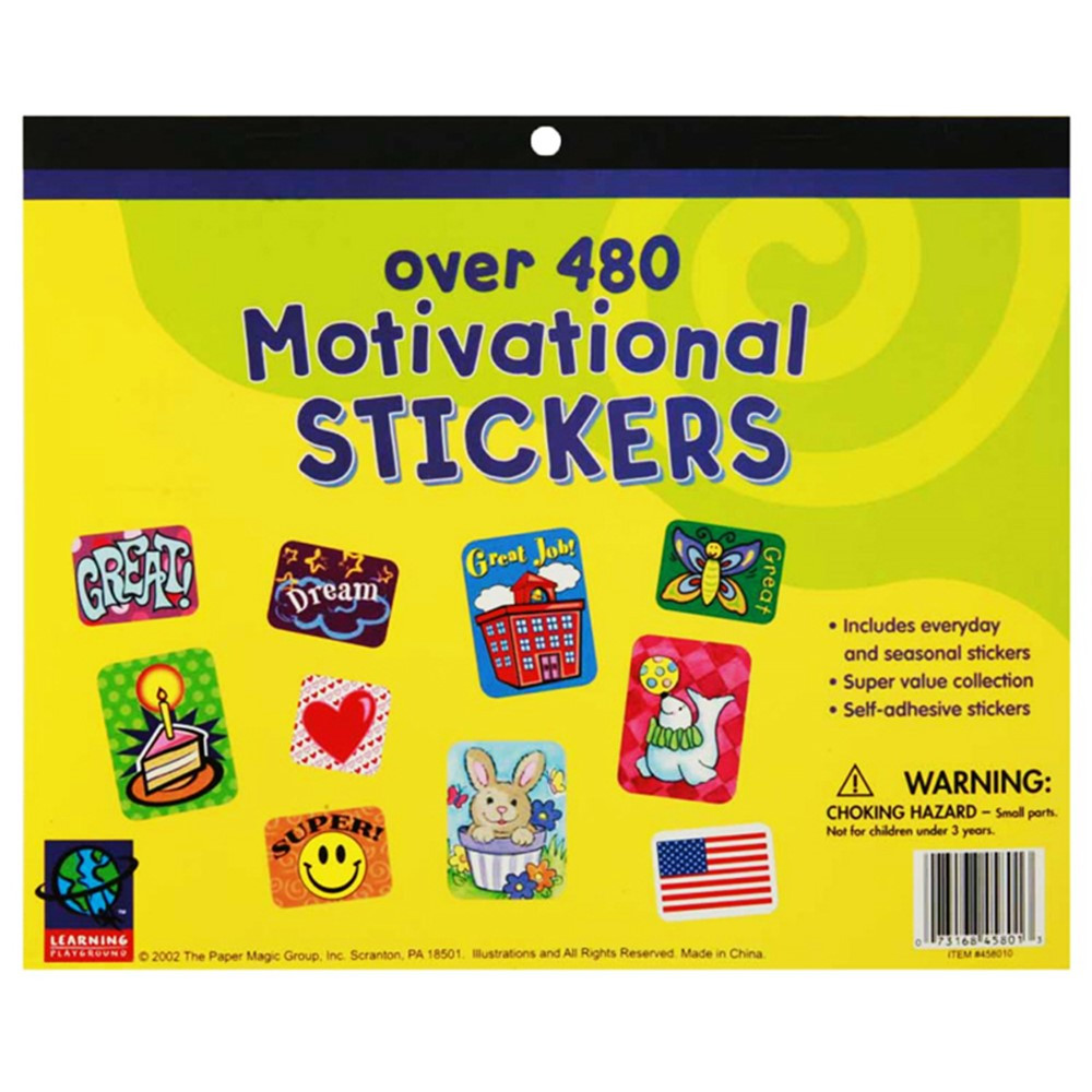 EU-458010 - Jumbo Sticker Books 480 Ct Motivational in Motivational