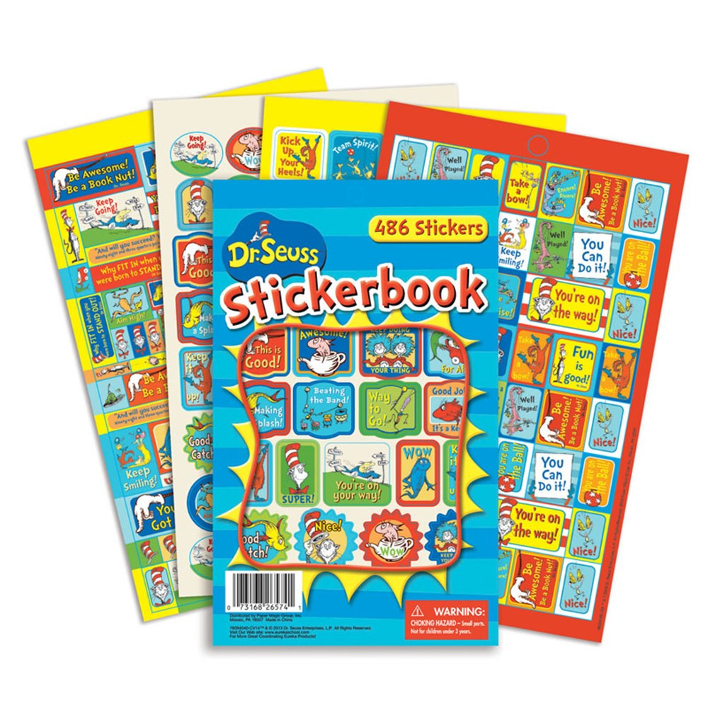 EU-609404 - Dr Seuss Awesome Sticker Book in Stickers