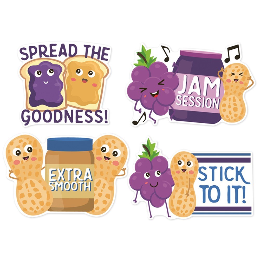 Jumbo Scented Stickers, Peanut Butter & Jelly, Pack of 12 - EU-628007 | Eureka | Stickers