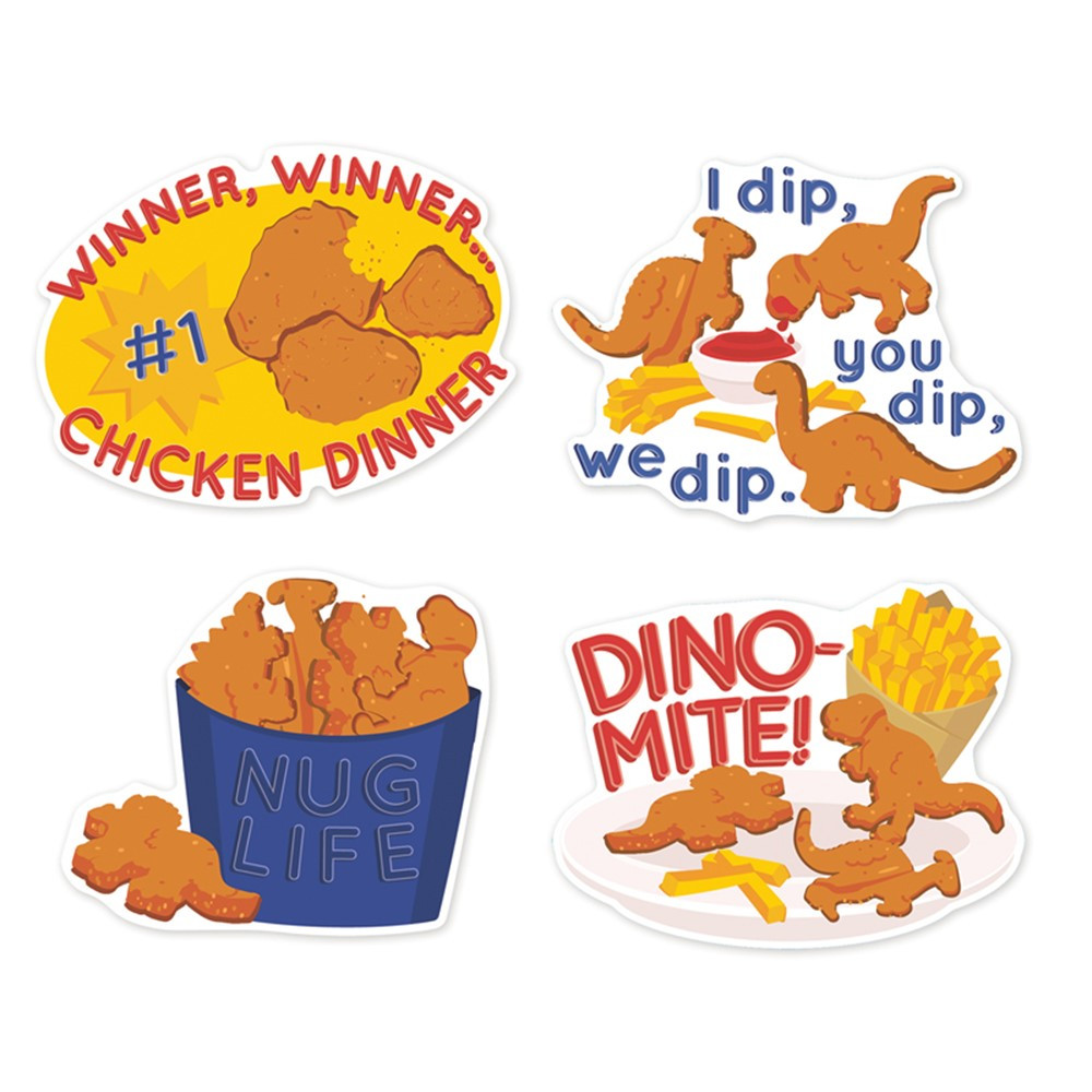 Jumbo Scented Stickers, Chicken Nuggets, Pack of 12 - EU-628010 | Eureka | Stickers