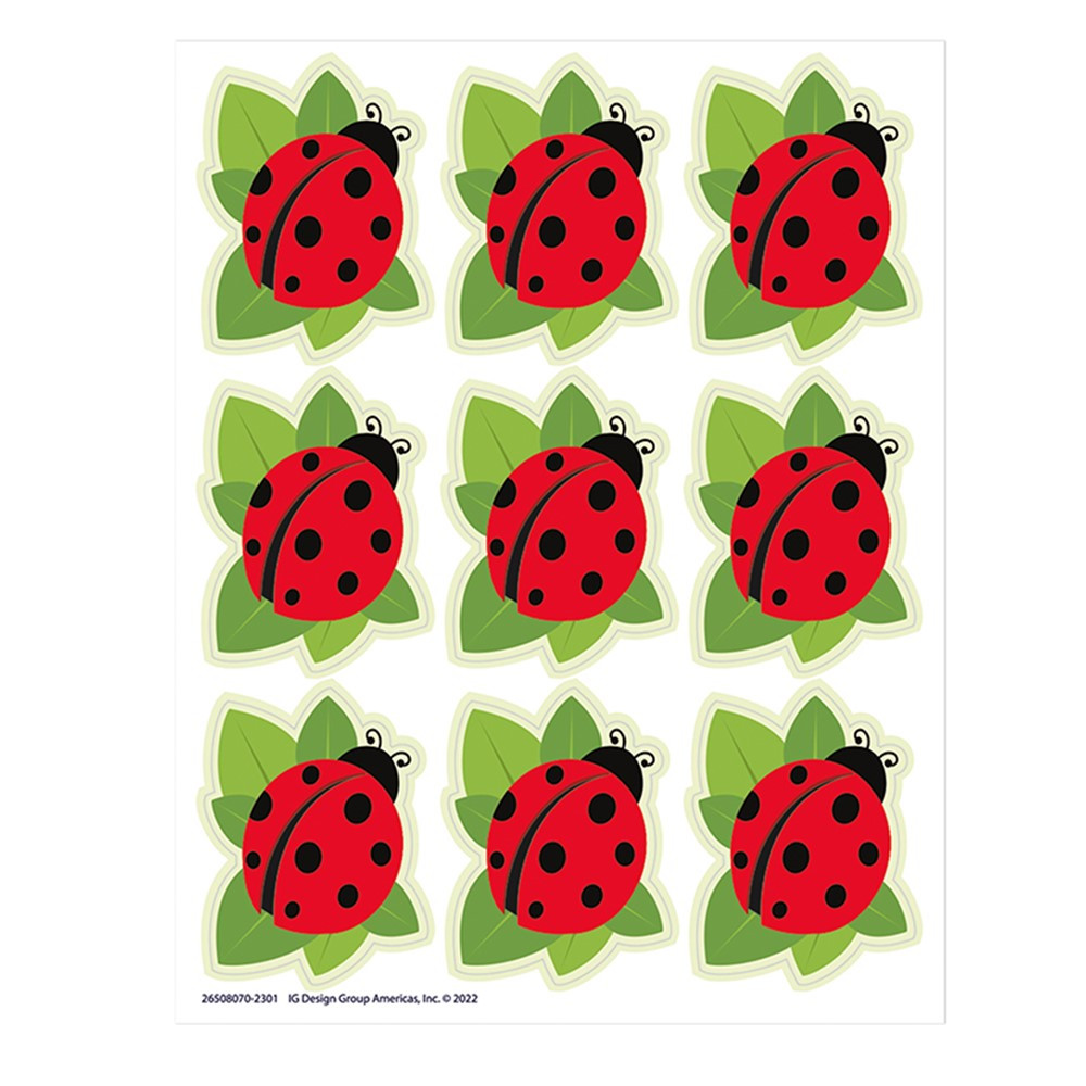 Ladybugs Giant Stickers, Pack of 36 - EU-650807 | Eureka | Stickers