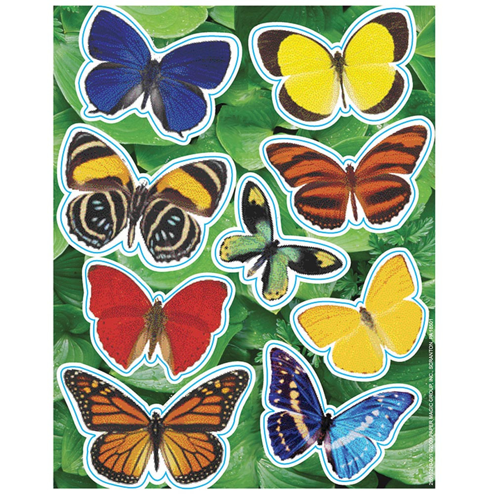 EU-651021 - Photo Butterfly Glitter Stickers in Stickers