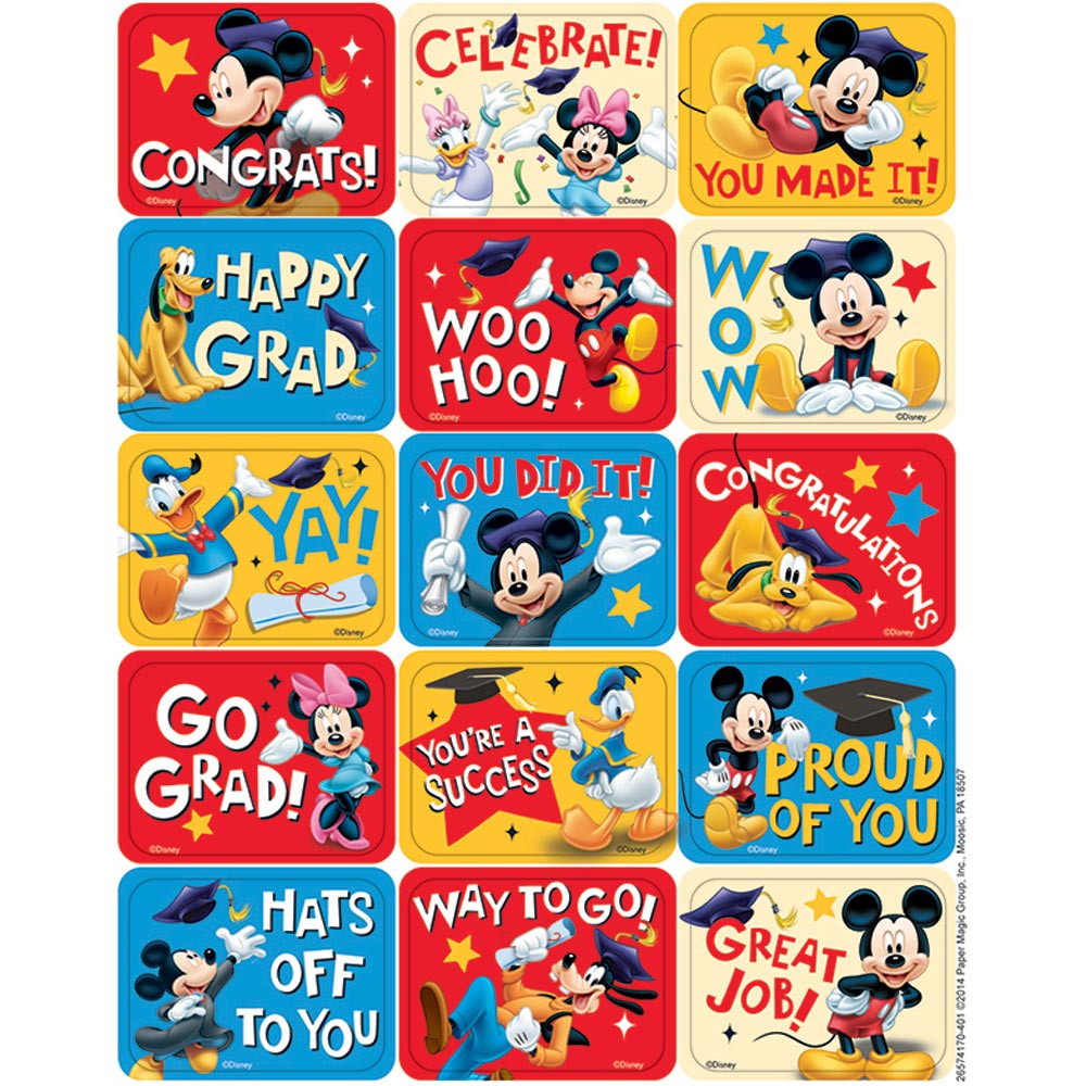EU-657417 - Mickey Graduation Success Stickers in Stickers
