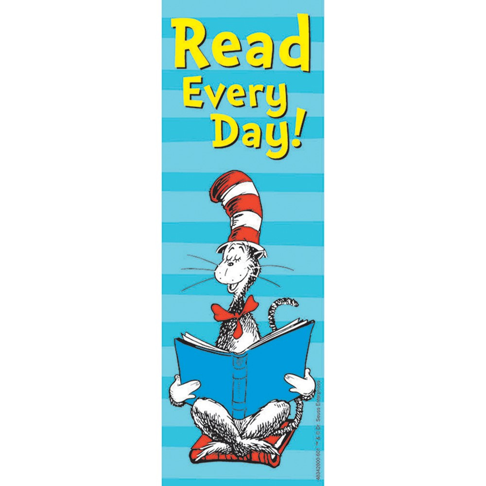 Cat in the Hat Read Every Day Bookmarks, 36/pkg - EU-834280 | Eureka ...