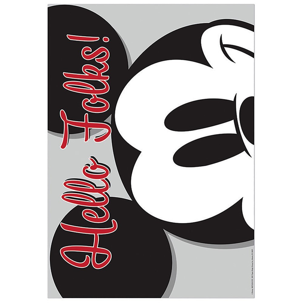 Mickey Mouse Hello Folks! Poster, 13 x 19" - EU-837552 | Eureka | Classroom Theme"