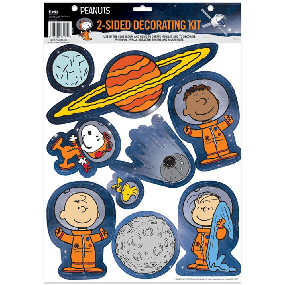 Peanuts NASA 2-Sided Deco Kit - EU-840400 | Eureka | Two Sided Decorations