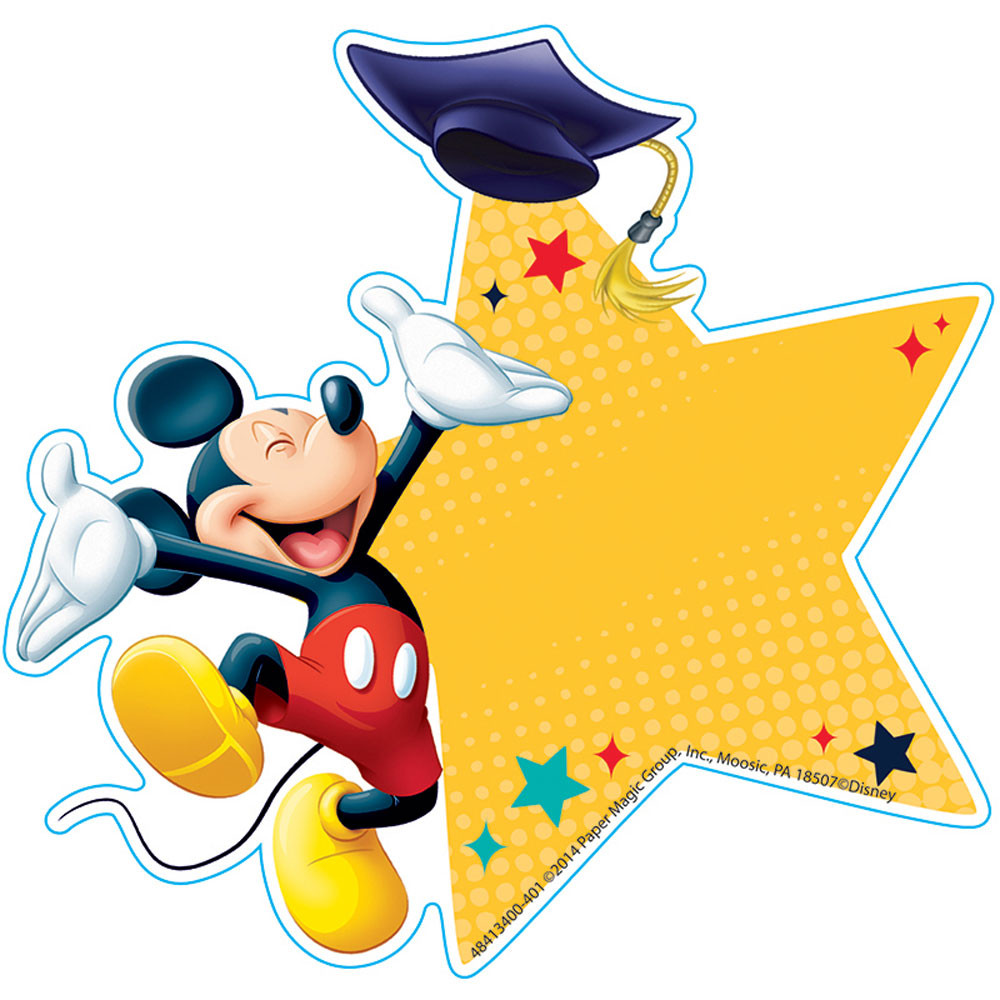 EU-841340 - Mickey Graduation Paper Cut Outs in Accents