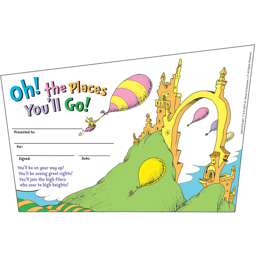 EU-843197 - Seuss-Oh The Places Youll Go Recognition Awards in Awards