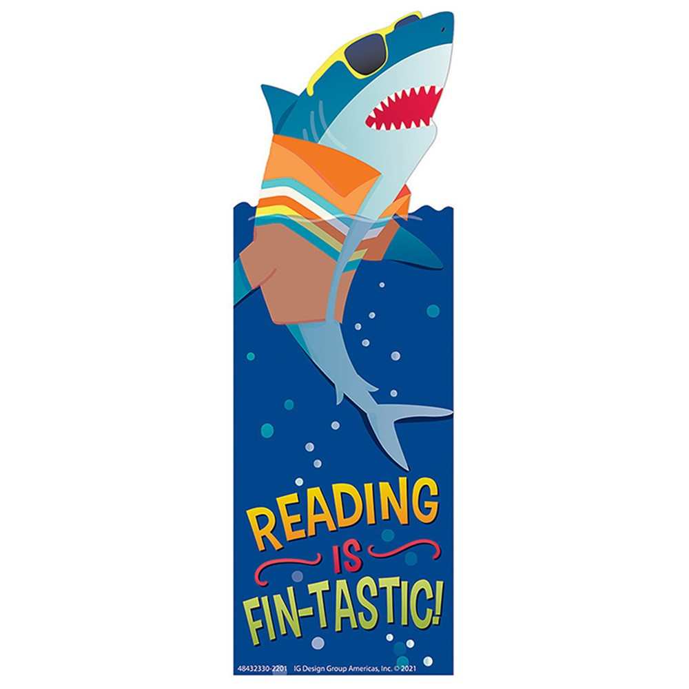 Shark Reading is Fin-Tastic Bookmarks, Pack of 36 - EU-843233 | Eureka | Bookmarks