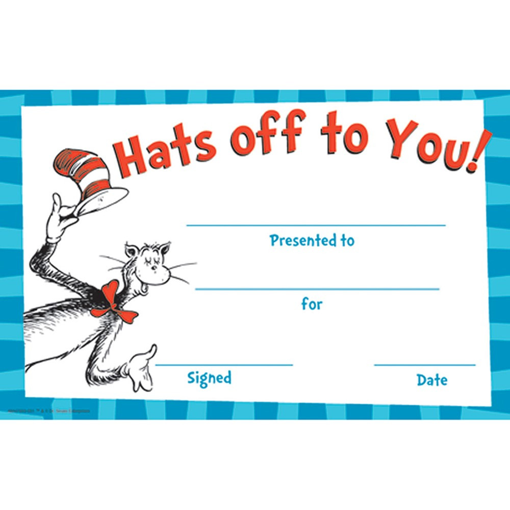 EU-844790 - Cat In The Hat Hats Off To You Award in Awards