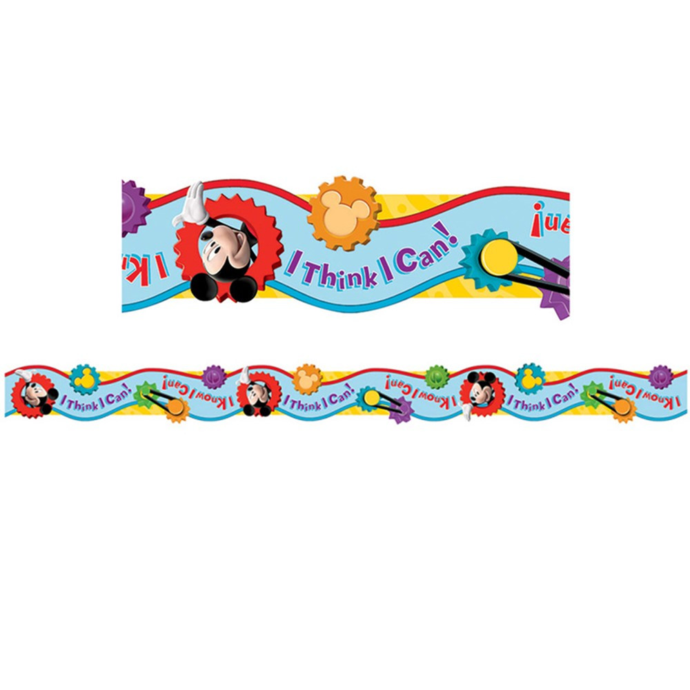 EU-845209 - Mickey Mouse Clubhouse I Think I Can Extra Wide Die Cut Deco Trim in Border/trimmer