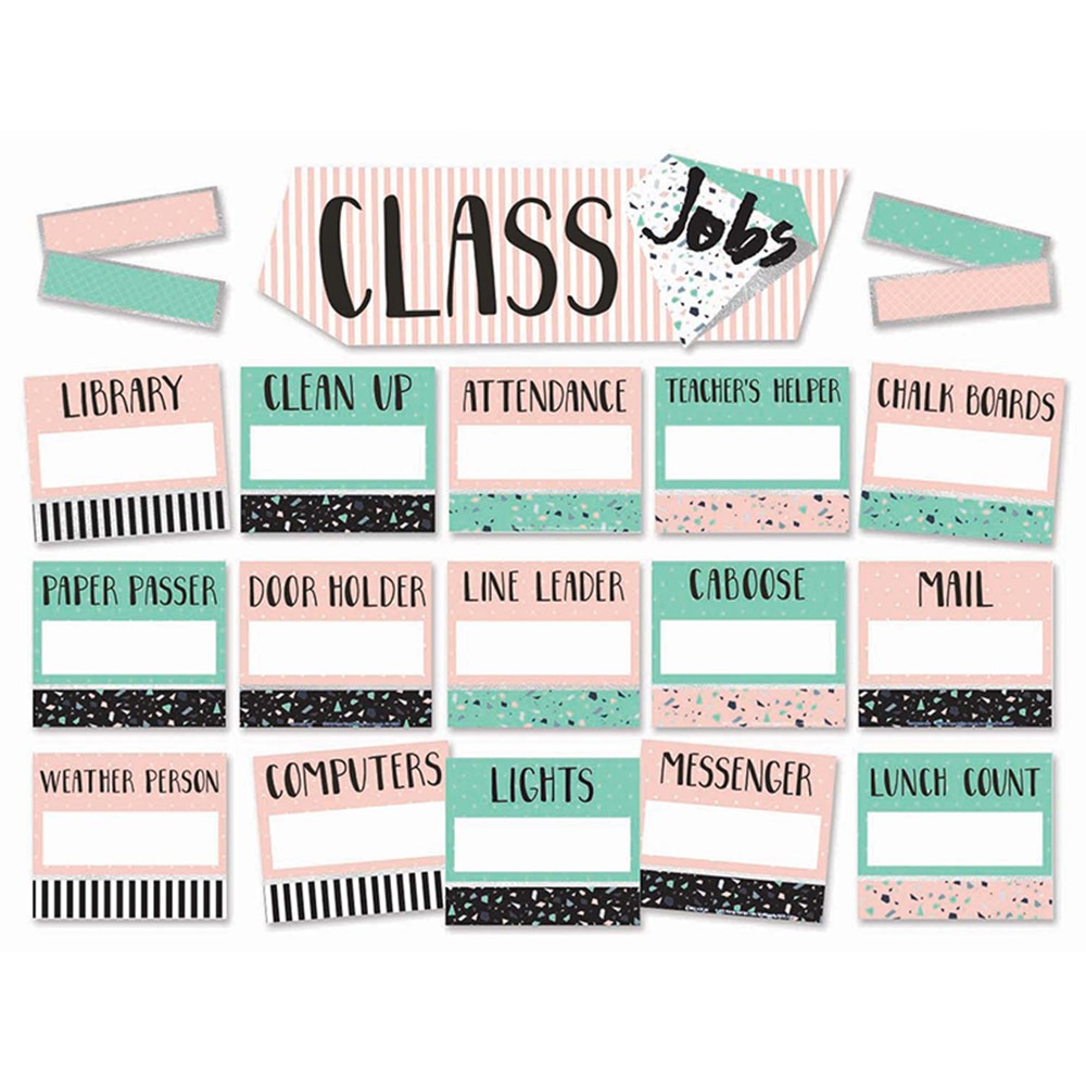 EU-847092 - Class Jobs Mini Bulletin Board St Simply Sassy in Classroom Theme