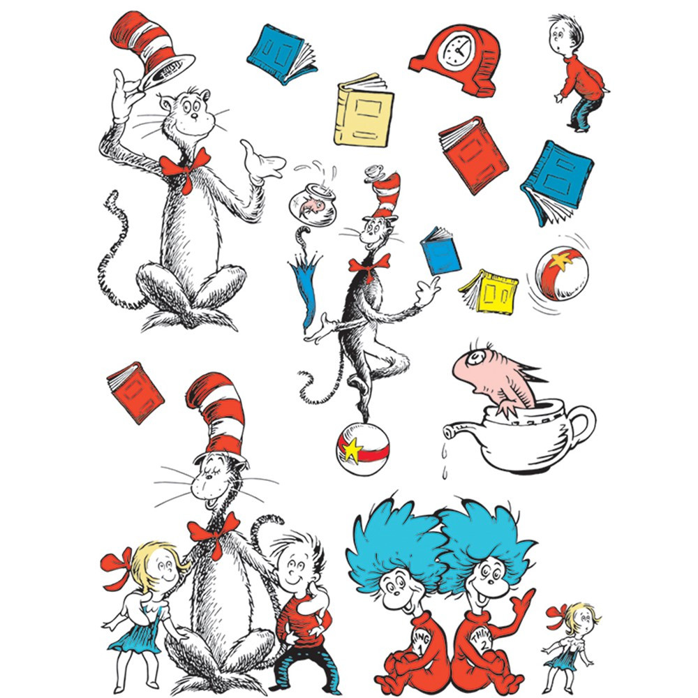 EU-847637 - Bulletin Board Set Cat In The Hat Large Characters in Classroom Theme