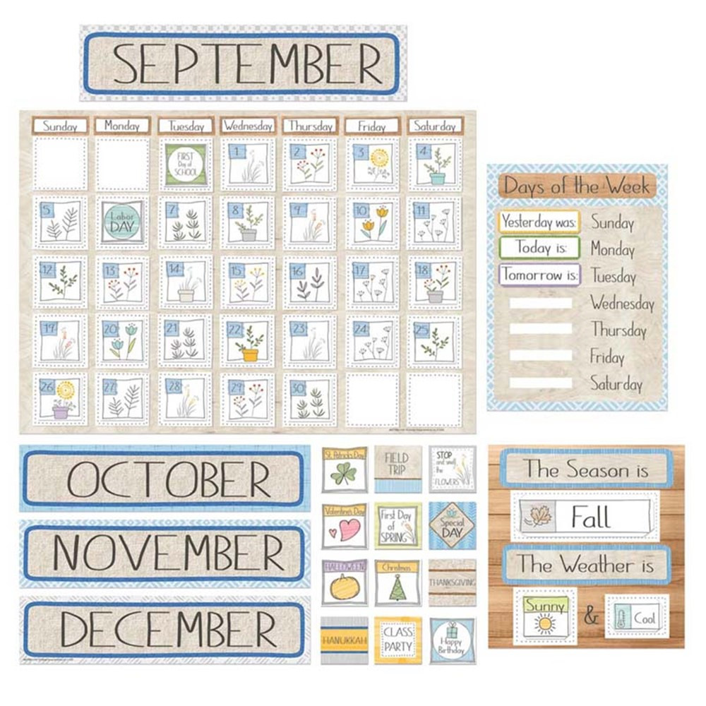 A Close-Knit Class Calendar Set Bulletin Board Set - EU-847788 | Eureka | Calendars