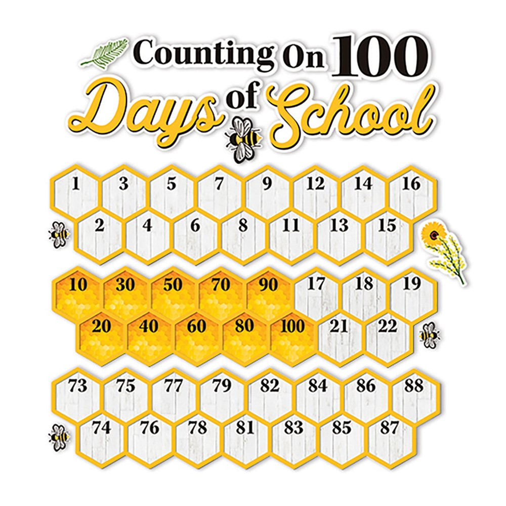 The Hive 100 Days Mini Bulletin Board Set - EU-847811 | Eureka | Classroom Theme