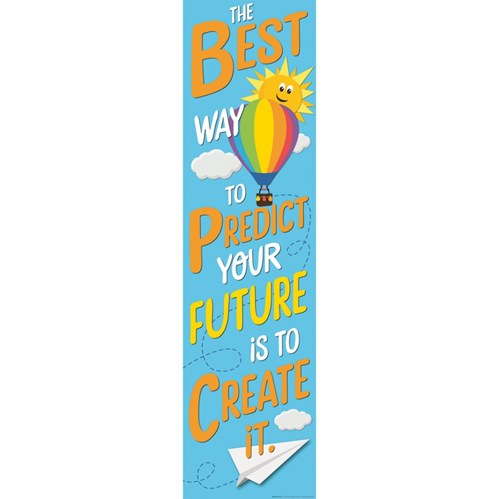 Growth Mindset Predict Your Future Vertical Banner, 12 x 45" - EU-849942 | Eureka | Banners"