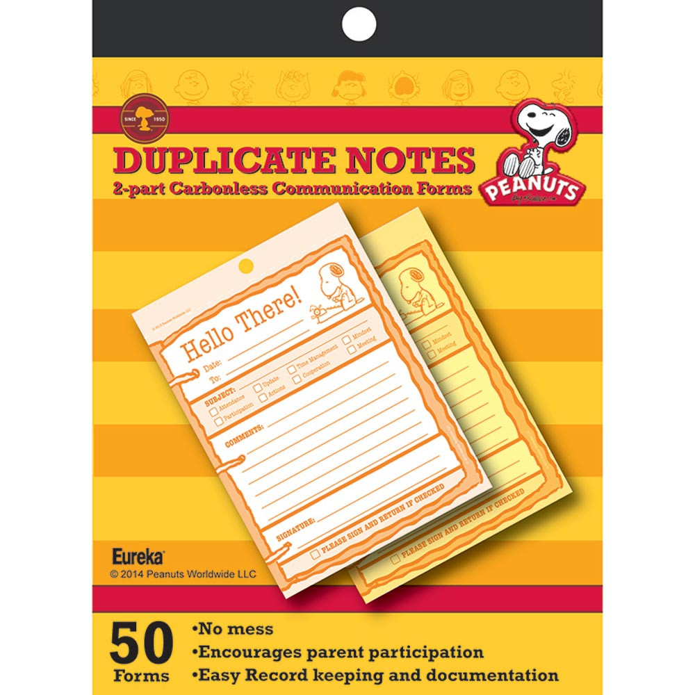EU-863203 - Peanuts Hello There Duplicate Notes in Note Pads