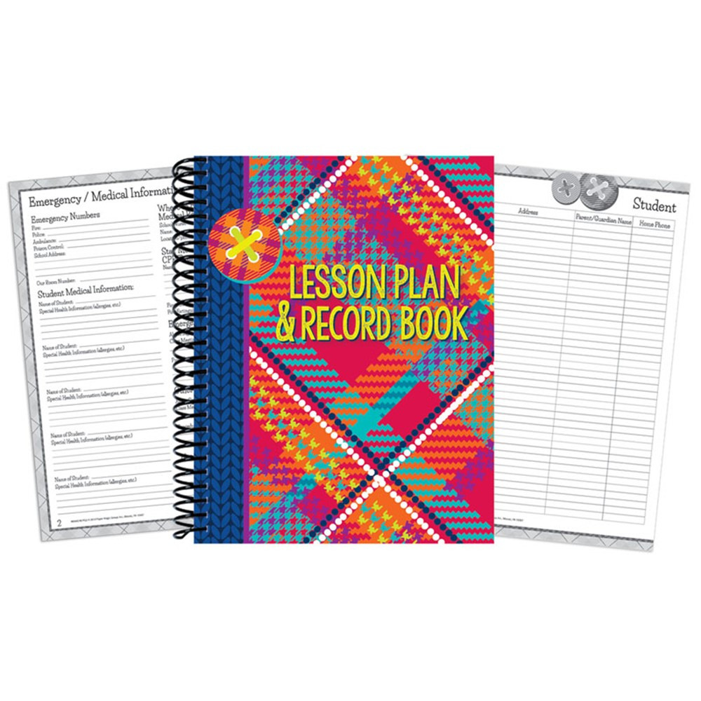 EU-866424 - Plaid Attitude Lesson Plan Book in Plan & Record Books