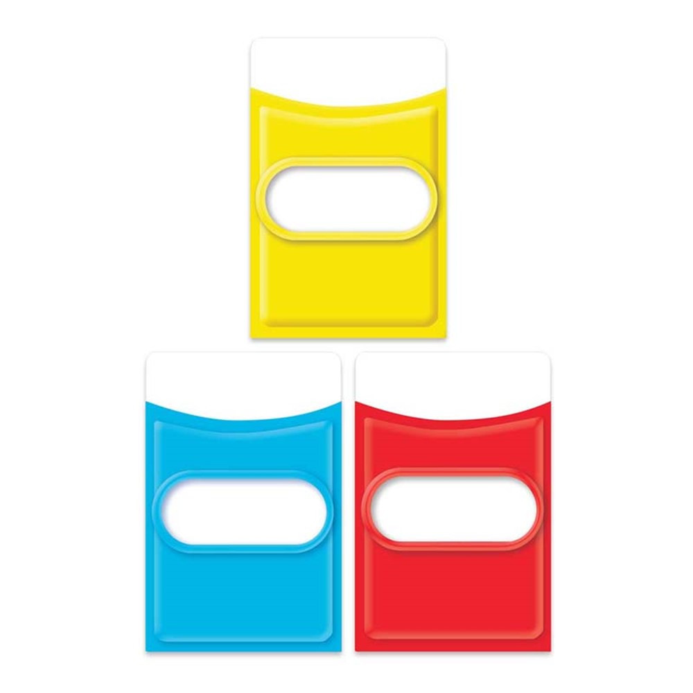 Color My World Assorted Library Pockets, Pack of 35 - EU-866426 | Eureka | Library Cards
