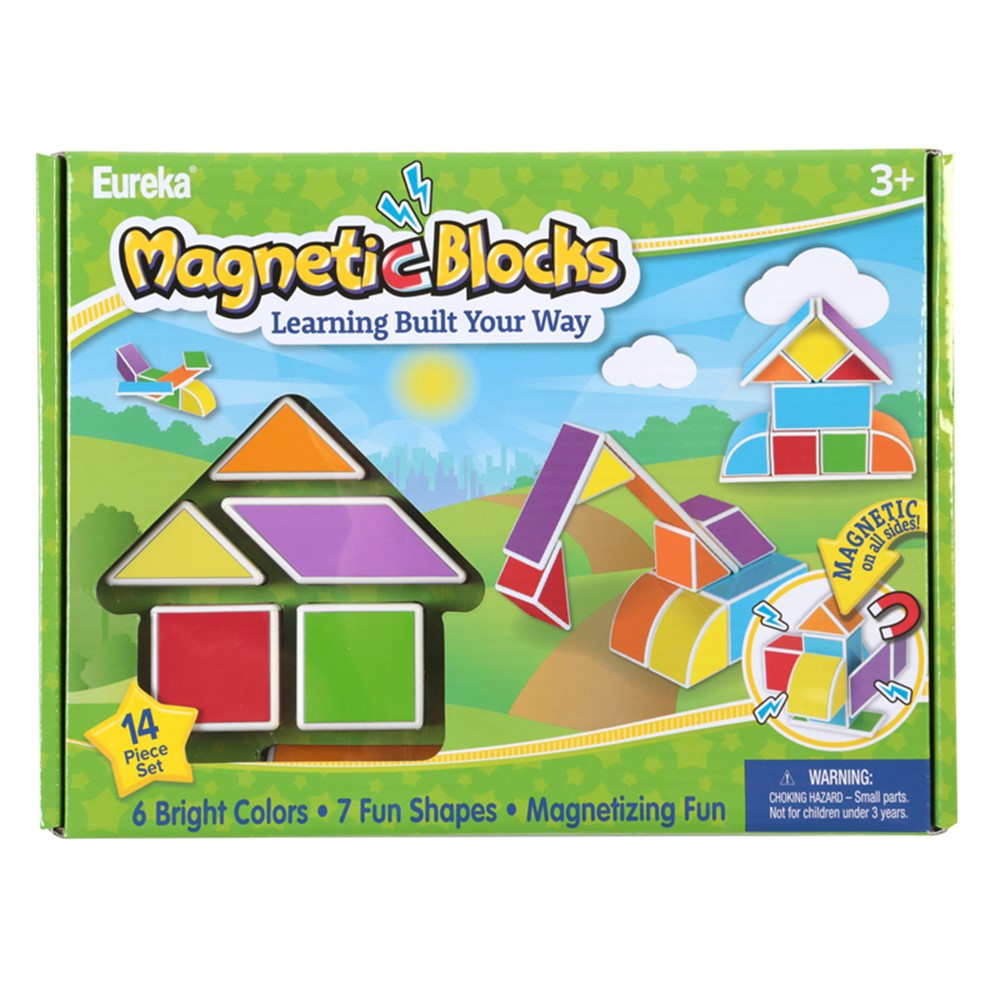 Magnetic Blocks, 14 Count - EU-867567 | Eureka | Blocks & Construction Play