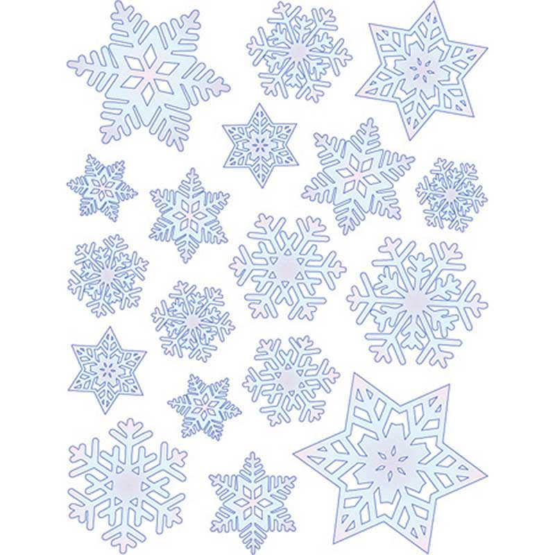 EU-98264 - Window Cling Snowflakes 12 X 17 in Window Clings