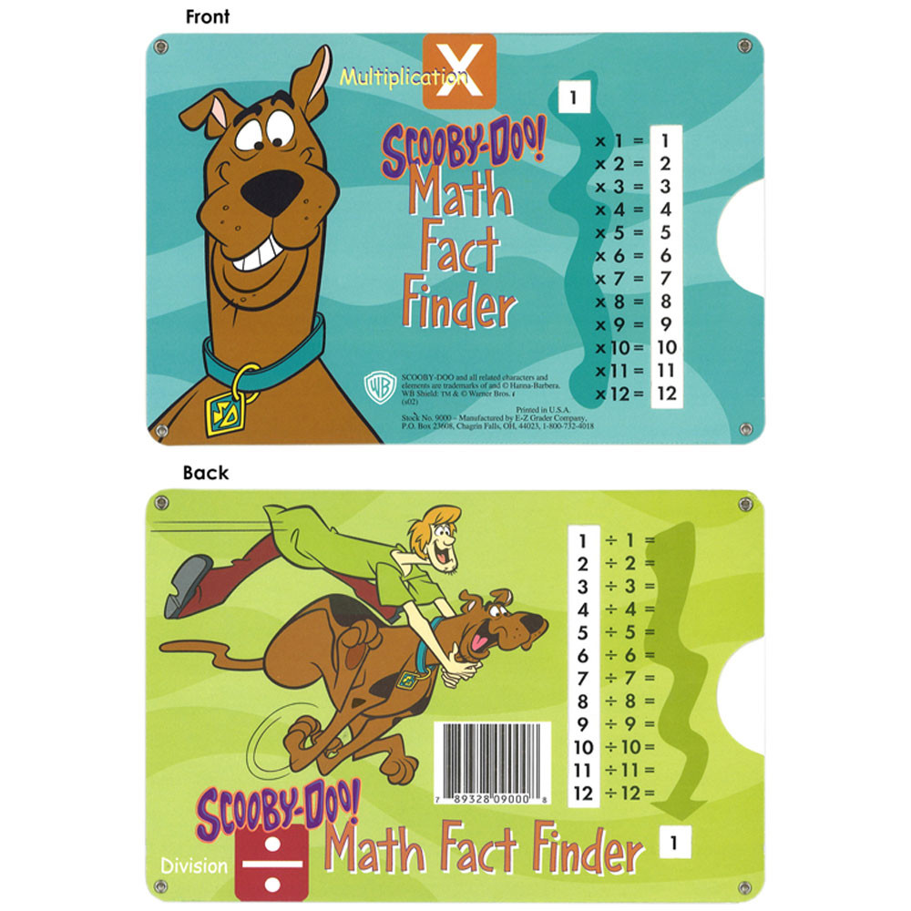 EZ-9000 - Math Fact Finder Multiplication Division Scooby Doo Slide Chart in Multiplication & Division