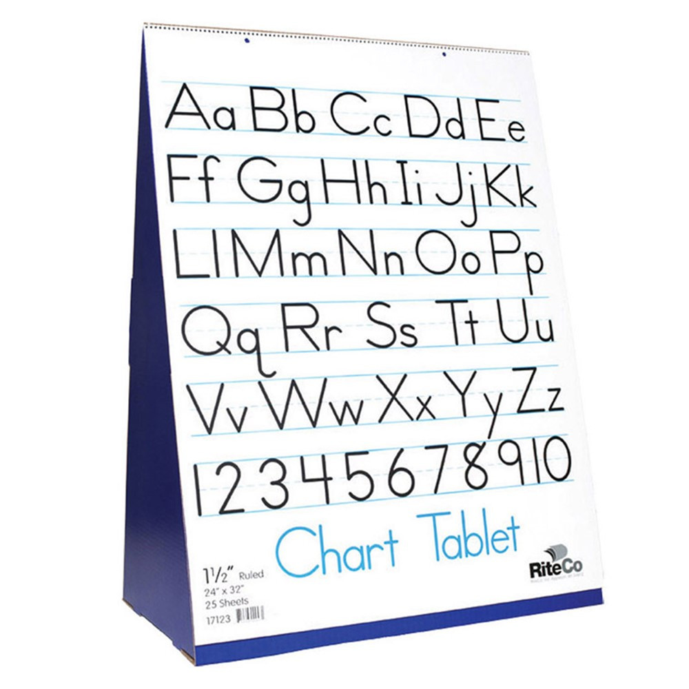 FLP30501 - Spiral Bound Flip Chart Stand With .5In Ruled Chart Tablet in Chart Tablets