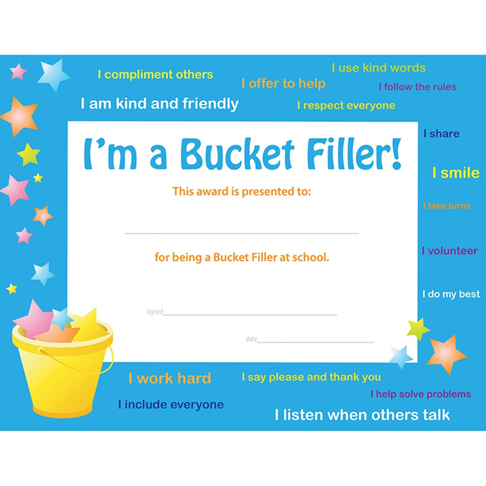 FLPUS201 - Bucket Filler Award 30 Pk in Certificates