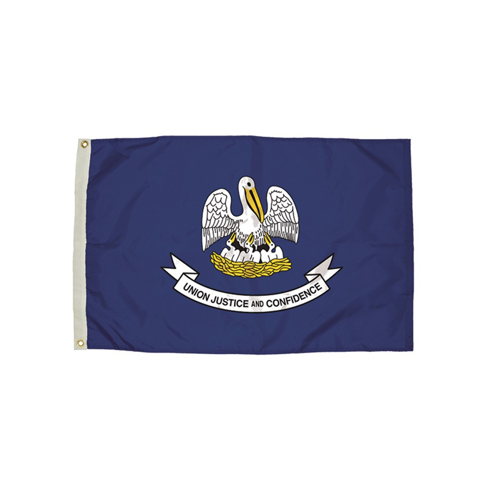FZ-2172051 - 3X5 Nylon Louisiana Flag Heading & Grommets in Flags